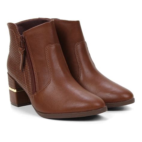 bota cano curto marrom feminina